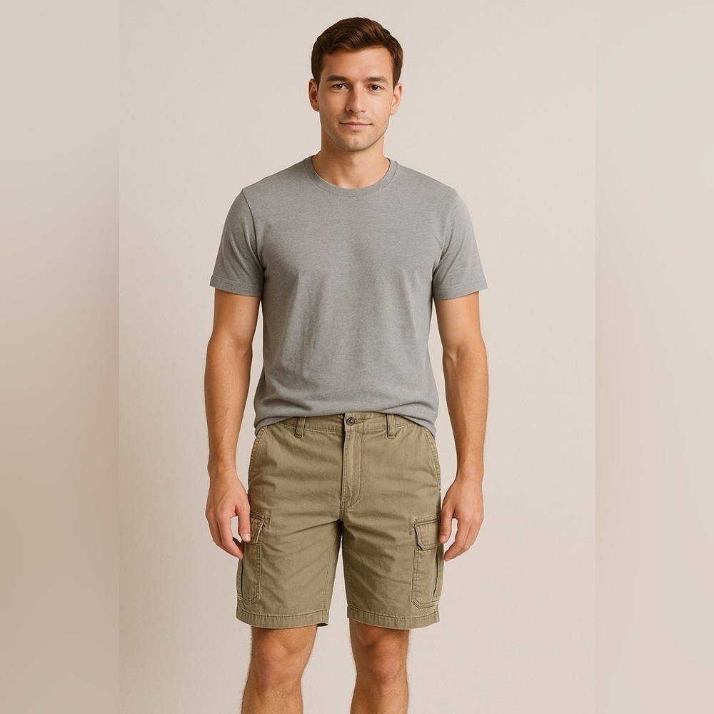 Beverly Hills Polo Club Men’s Tan Cargo Shorts 31 | Classic Lightweight Preppy